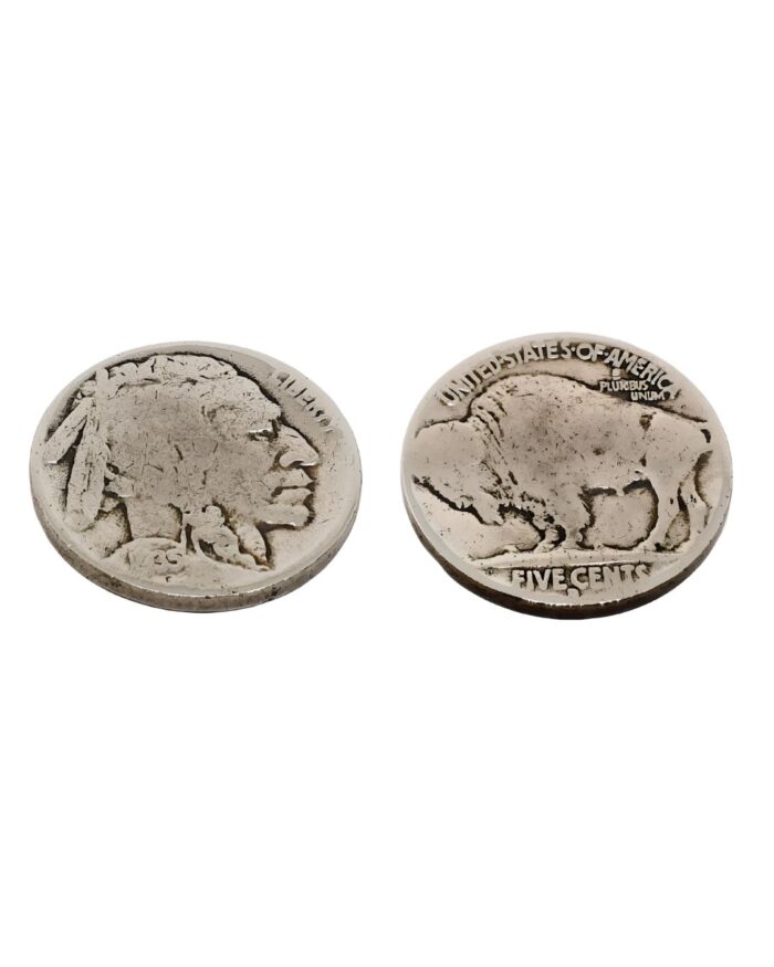 Eleganter Ring mit offener Ringschiene aus originaler Buffalo Nickel 5-Cent-Münze