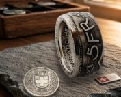 Münzring aus schweizer Fanken Münze