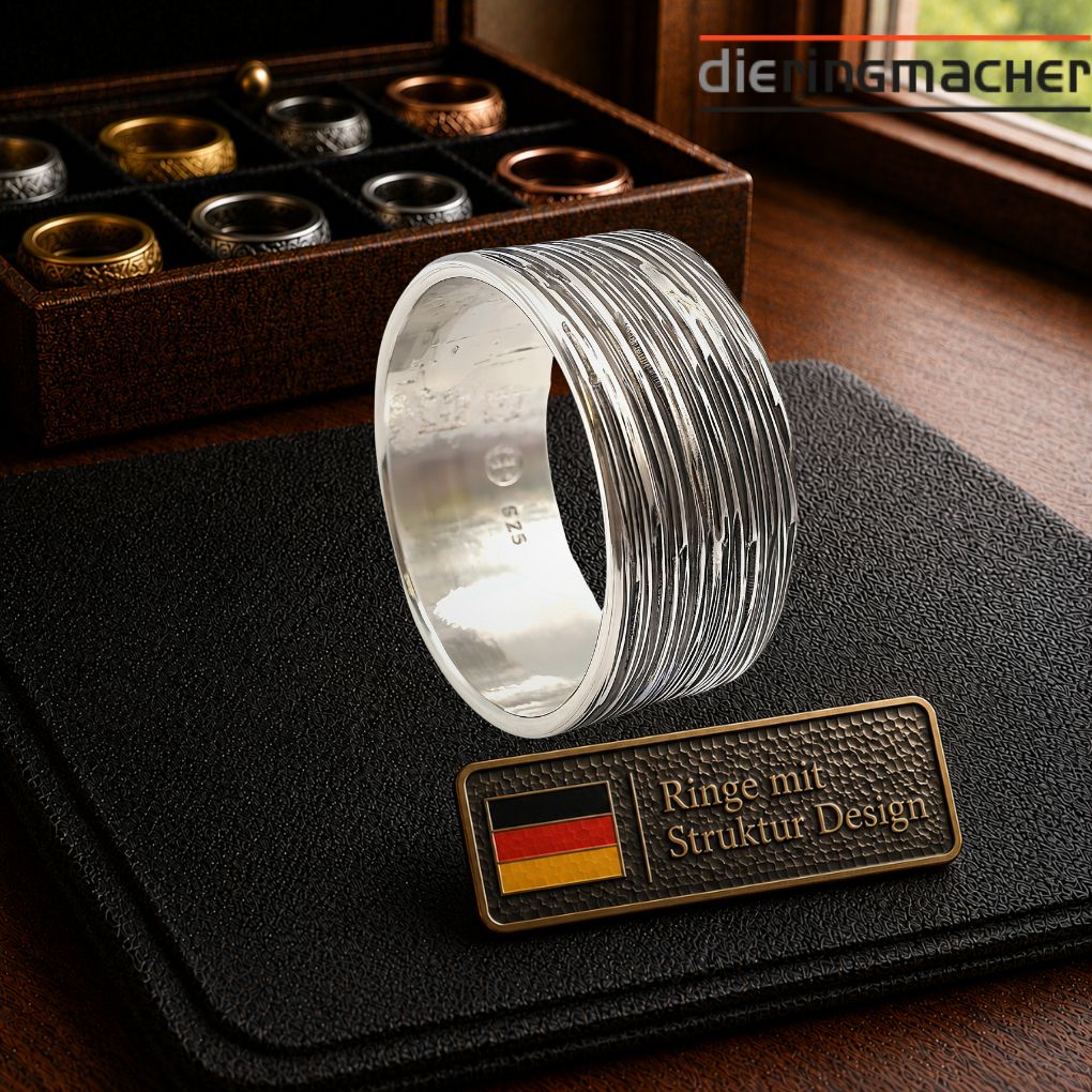 Exklusive Ringe mit Strukturdesign